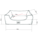 Pelech Golden Dog Saba M – 80 x 70 x 26 cm, hnedý